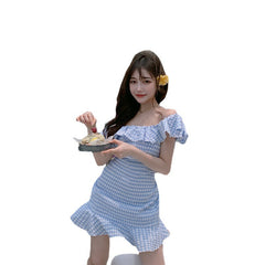 Aiertu dorothy costume Summer French First Love Sweet Careful Machine Super Fairy Mori Hepburn Style Salty Sweet Dress aiertu
