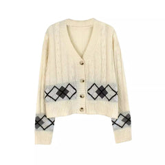 Aiertu y2k outfits Long Sleeve Cardigan Short Twist Coat Knitwear Spring, Autumn and Winter aiertu
