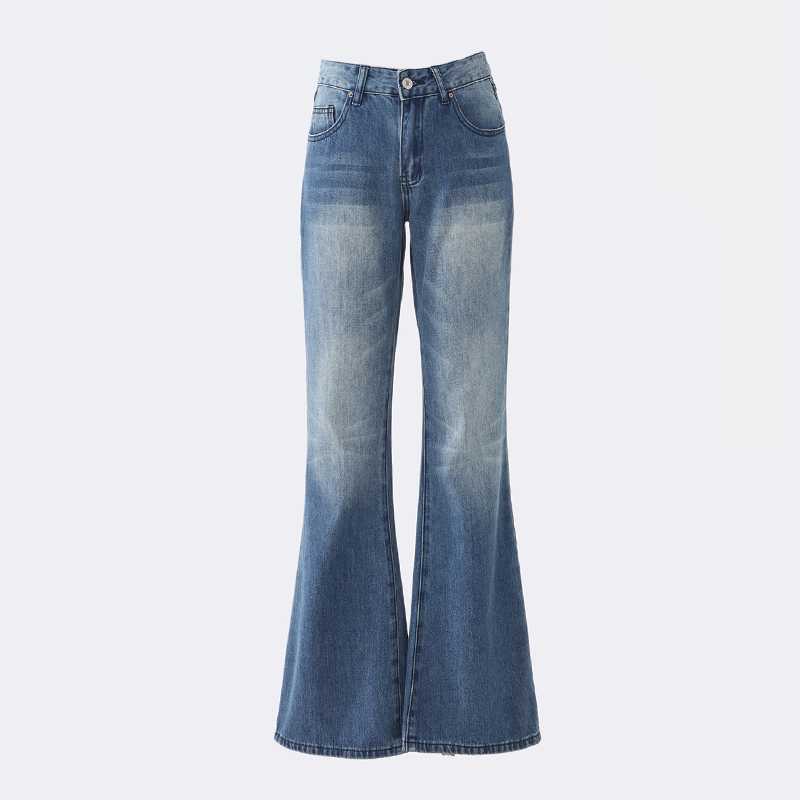 Aiertu y2k outfits American Retro Low Waist Hot Girl Flared Pants Slimming Jeans Women's Early Autumn Trousers Lengthened aiertu