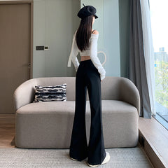 Aiertu fashion outfits High-Grade Casual Pants for Women Autumn and Winter Low Waist Slim Fit Comfortable Fashion Single Pants Fleece-lined Suit Pants aiertu