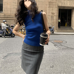 Aiertu curvy casual outfits French Retro Style High Waist Sheath Skirt Women's Autumn Slim Slimming Elegant Fashion Skirt aiertu