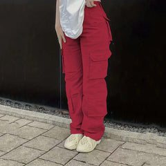 Aiertu guys clothing styles plus Size Baggy Women's Overalls Women's Spring and Autumn Loose Casual Trousers Ins aiertu