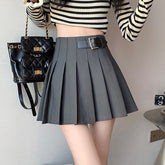 Aiertu tailgate outfit black women Khaki Hot Girl Skirt JK Pleated Skirt Women's Autumn and Winter High Waist Skirt Fluffy A- line Skirt aiertu