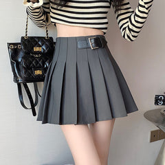 Aiertu tailgate outfit black women Khaki Hot Girl Skirt JK Pleated Skirt Women's Autumn and Winter High Waist Skirt Fluffy A- line Skirt aiertu