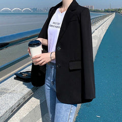 Aiertu joker costume female outfit Suit Jacket for Women Korean Style Spring and Autumn Internet Celebrity Casual Small Suit British Style aiertu