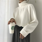 Aiertu comfy outfits winter Autumn and Winter De Velvet Fabric Basic Loose Long-Sleeved T-shirt Women's Raglan Sleeve Top Bottoming Shirt aiertu
