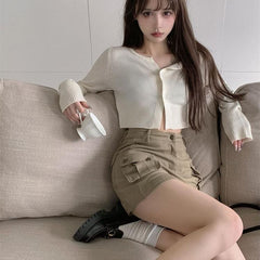Aiertu joker costume female outfit Autumn Skirt Ins Fashionable Workwear Skirt Women's Khaki Hot Girl High Waist Slimming Sheath Skirt aiertu