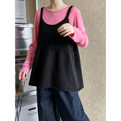 Aiertu fall outfits women Korean Style U-Collar Elegant Knitted Camisole Women's Autumn New Lazy Style Sleeveless Top aiertu