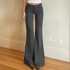 Aiertu joker costume female outfit American Retro Simple Elegant Pleated Low Waist Casual Pants Women's Slim-Fit Fashionable Woven Hip-Wrapped Trousers aiertu