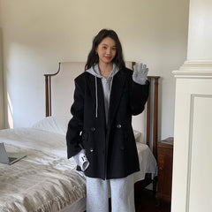 Aiertu joker costume female outfit Autumn and Winter Korean Style Suit Style Loose Woolen Coat Women's Commuter Double-Sided Wool Coat aiertu