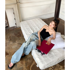 Aiertu Fall Retro Wide-Leg Jeans Women's Loose Slimming Pants Wide-Leg Pants aiertu