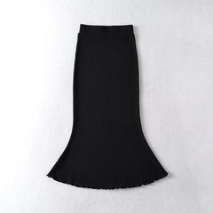 Aiertu fashion outfits Gentle Sheath Fishtail Skirt for Women Spring Ins Blogger High Waist Slim Mid-Length Skirt aiertu