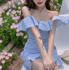 Aiertu dorothy costume Summer French First Love Sweet Careful Machine Super Fairy Mori Hepburn Style Salty Sweet Dress aiertu