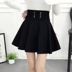 Aiertu guys in skirts Skirt Autumn Fashion A- line Skirt Slimming Short Skirt Anti-Exposure Pettiskirt High Waist Elastic Pleated aiertu