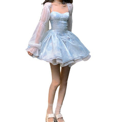 Aiertu prom dresses Fairy Sweet Fishbone Sling Dress Women's Summer New Jue Beautiful Pettiskirt Birthday Gift Skirt Tube Top Short Skirt Cardigan aiertu