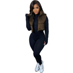 Aiertu datenight fall outfits Women's Cotton-Padded Vest Vest Warm Winter Jacket Coat Spring and Autumn aiertu