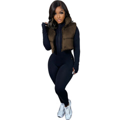Aiertu datenight fall outfits Women's Cotton-Padded Vest Vest Warm Winter Jacket Coat Spring and Autumn aiertu