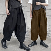Aiertu trashy outfits Artistic Cotton and Linen Wide-Leg High Waist Cropped Overalls for Women Summer Loose Small Casual Harem Bloomers aiertu