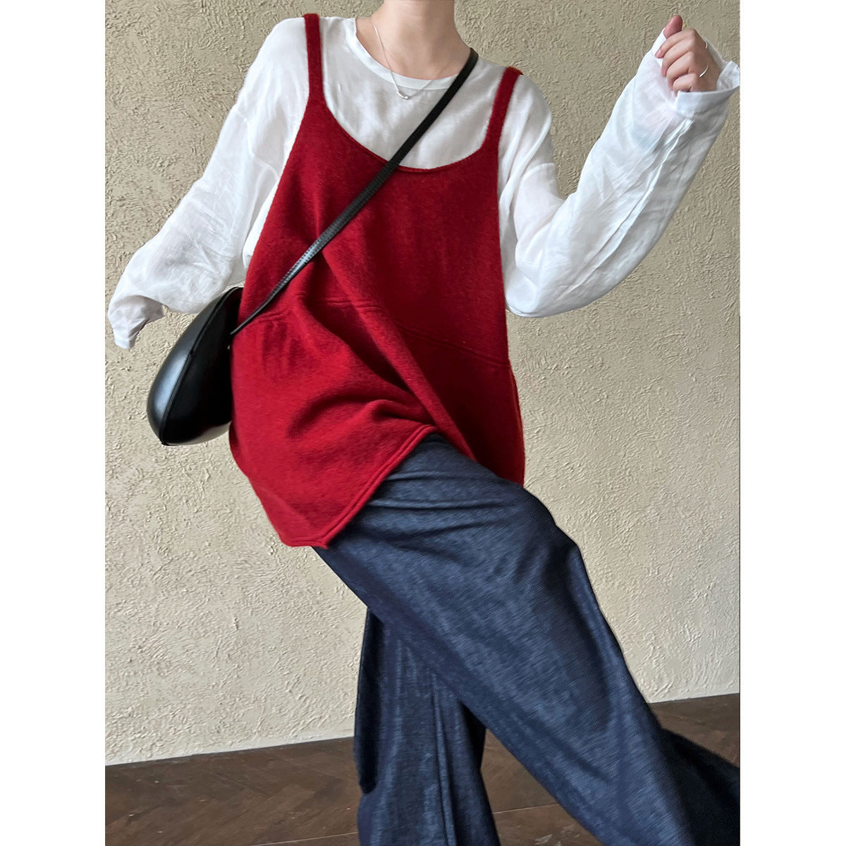 Aiertu fall outfits women Korean Style U-Collar Elegant Knitted Camisole Women's Autumn New Lazy Style Sleeveless Top aiertu