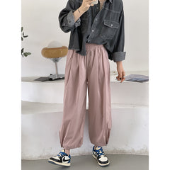 Aiertu Trousers Drawstring Casual Pants Summer Korean Style Loose Casual Pants Trousers aiertu