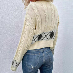 Aiertu y2k outfits Long Sleeve Cardigan Short Twist Coat Knitwear Spring, Autumn and Winter aiertu