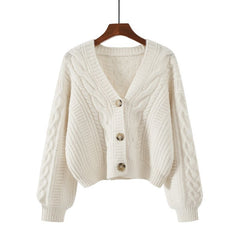 Aiertu y2k outfits Spring Korean Style Western Style Sweater Women's Retro Top Loose V-neck Short Knitted Cardigan Coat Fashion aiertu