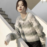 Aiertu trending fall outfits Spring and Autumn Gradient Retro Japanese Style Lazy Style Sweater Women's Korean Style Niche Fashion aiertu