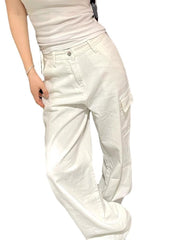 Aiertu guys clothing styles White High Street Straight Denim Overalls Women's Autumn High Waist Loose Slimming Wide Leg Casual Pants aiertu
