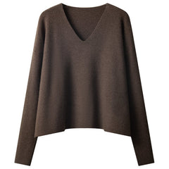 Aiertu duo costumes Plus Size V-neck Sweater Women's Autumn and Winter Lazy Style Chubby Girl Loose Slimming Batwing Sleeve Pullover Sweater aiertu