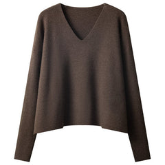 Aiertu duo costumes Plus Size V-neck Sweater Women's Autumn and Winter Lazy Style Chubby Girl Loose Slimming Batwing Sleeve Pullover Sweater aiertu