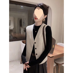 Aiertu dress to impress outfits Spring and Summer High-Grade Temperament Sleeveless Collar Fashion Vest Women's Loose Waistcoat aiertu