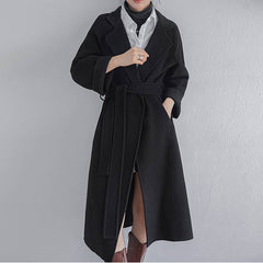 Aiertu simple winter outfits Maillard Double-Sided Fleece Mid-Length over-the-Knee Woolen Coat Women's Small Slimming Autumn and Winter Woolen Coat Fashion aiertu