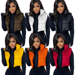 Aiertu datenight fall outfits Women's Cotton-Padded Vest Vest Warm Winter Jacket Coat Spring and Autumn aiertu