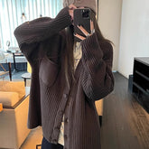Aiertu grunge outfits Chocolate Maillard Lazy Hanging Fashion Trendy Sweater Coat Women's Thickened Loose Knitted Cardigan Autumn and Winter aiertu
