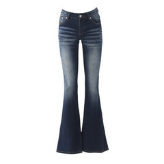 Aiertu y2k outfits American-Style Nostalgic Low Waist Comfortable Hot Girl Flared Pants Stretch Slim Slimming Jeans Women's Autumn Trousers Lengthened aiertu