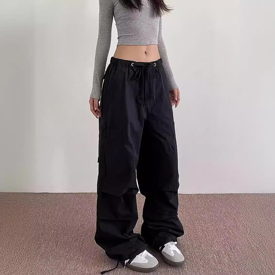 Aiertu leapord halloween outfit American Retro American Street Fashion Overalls Women's Fashion Ankle-Tied Casual Long Pants aiertu