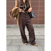 Aiertu leapord halloween outfit Fall 2024 American Vintage Jeans Women Maillard Loose Wide Leg Trousers Women aiertu