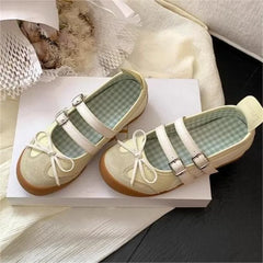 Aiertu Back to school Women Flats Bow Ballet Dance Mary Jane Shoes Autumn Sandals Fashion New Brand Dress Designer Casual Shallow Shoes Zapatos Mujer Aiertu