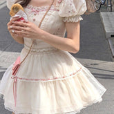 Aiertu - Staci Delilah Lou Complete Top and Skirt Dress Set Kawaii Academia Y2K Cottagecore Coquette Fairycore Dollette Princesscore Bottoms Aiertu