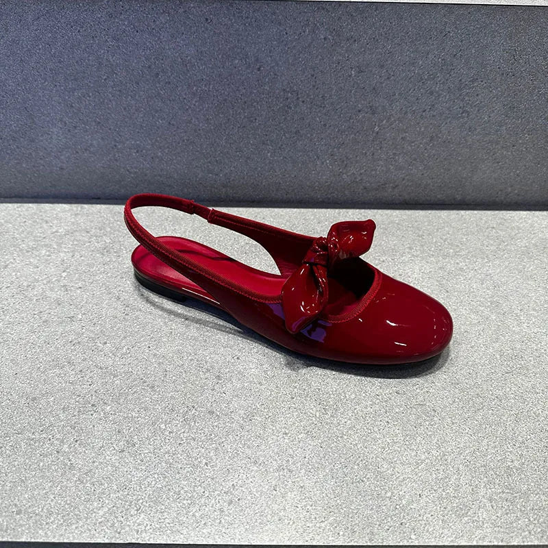 AIERTU - New Women's Shoes Exquisite French Flat Bottom Sandals for Woman Fashion Round Head Casual Shoes Designer Shoes Sandalias Mujer Aiertu