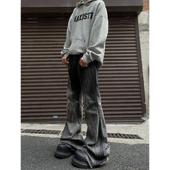 Aiertu 2024 American Vintage High Waist Straight Jeans Women's Casual Baggy Denim Trouser Y2K Wide Leg Grunge High Street Style Pants Aiertu