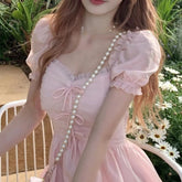 Aiertu - Morning Glories and Church Bells Dress Kawaii Academia Y2K Cottagecore Coquette Fairycore Dollette Princesscore Aiertu