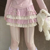 Aiertu - Lullabies and Late-Night Concerts in Rose Gardens Mini Skirt Dark Academia Kawaii Academia Y2K Cottagecore Coquette Fairycore Dollette Princesscore Bottoms Aiertu