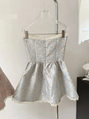Aiertu French Elegance Lolita Dress Fashion Sweet Luxury Prom Gown Pearl Chain Party Prom Sleeveless Robe 2000s Aesthetic New Design Aiertu
