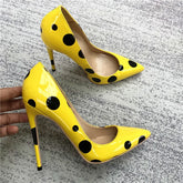 AIERTU - Fashion Designer Women Shoes New Exquisite Polka Dot Pointed Tip High Heels for Woman Sexy Model Performance Shoes Zapatos Mujer