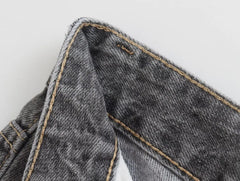 Aiertu Summer Pure Cotton Girls High Street Shorts Women Frayed Distressed Denim Mom Fashion Casual Bermuda Aiertu