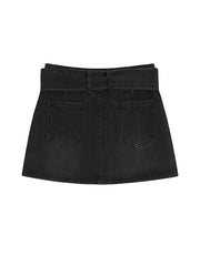 Aiertu Women Denim Shorts Skirt Vintage Streetwear A-line Jeans Skirts Casual All Match Female Slim Package Hip Mini Skirt Summer Aiertu