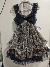 AIERTU - Japanese Dress Lace Slim Vintage Sexy Y2k 90s Harajuku Goth Punk Sleeveless Leopard Print Hot Sweet Summer Dresses Lolita Skirt Aiertu
