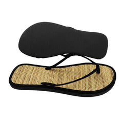AIERTU - New Summer Japanese Style Rattan Straw Flip Flops For Men Women Flat Straw Mat Slippers Casual Indoor Outdoor Wear Sandals Aiertu