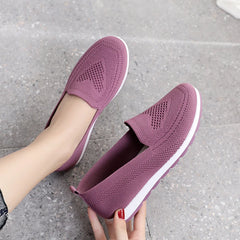 women's summer sneakers slip on flat shoes Women's Casual Loafers walking shoes Female Outdoor Mesh Soft Bottom Sports Shoes Aiertu